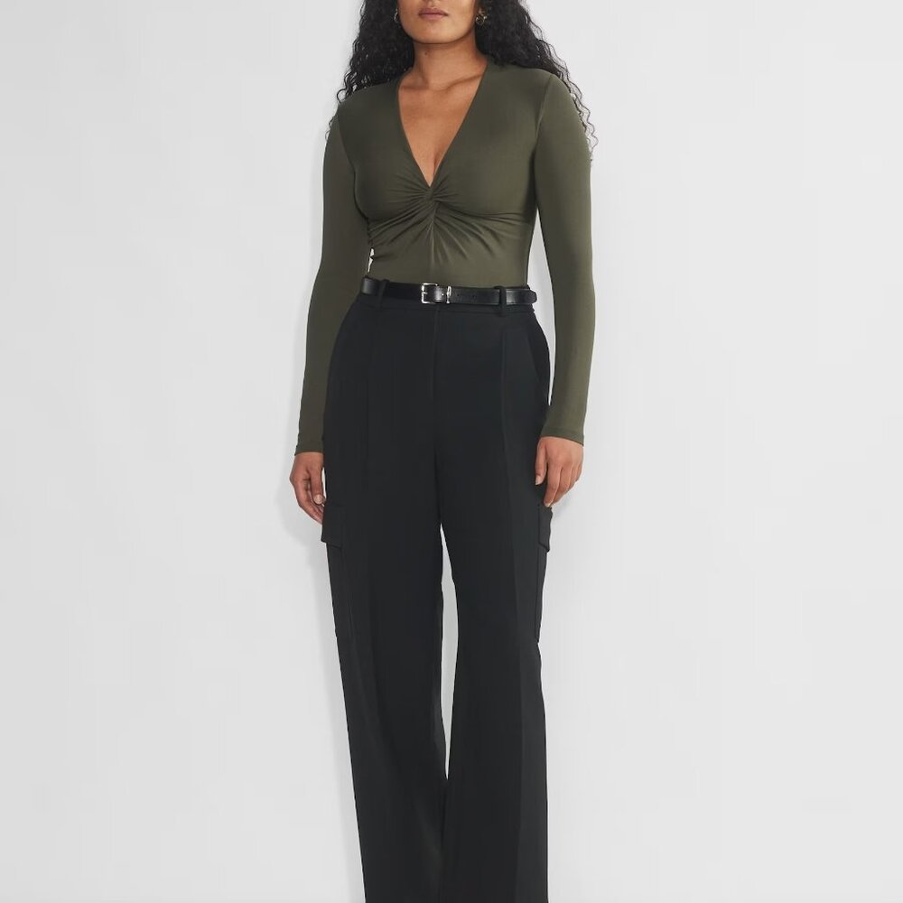 Aritzia Contour Malvina Longsleeve - Dark Olive, Medium